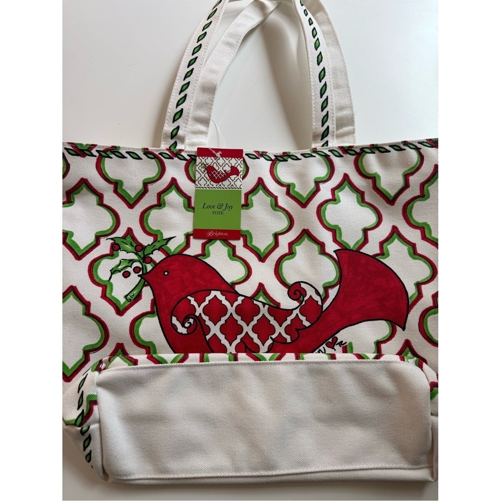 Brighton Love & Joy Canvas Holiday Tote | NWT - Picture 8 of 8
